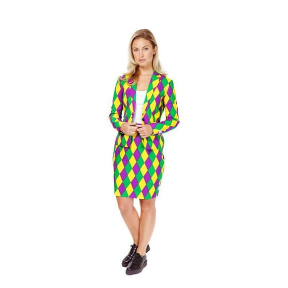 OppoSuits OSWM-0010-US08 Mrs. Harlequin Costume for Women&#44; Miscellaneous - Size 8