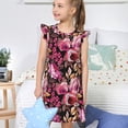thumbnail image 4 of Fotbe Rose Flowers Vestido de Dormir para Niñas de 3 a 10 Años, Mangas Cortas, Estilo Princesa, Pijama Camisón con Mangas Voladas-X-Large, 4 of 6