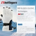 thumbnail image 4 of HOTFINGERS Men's Rip-N-Go ll Alpine Sport Fabric Gloves, Color: White and Navy, Size: M, 4 of 4