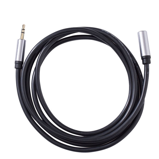 Cable de extensión de audio de 3,5 mm, macho a hembra, adaptador de audio estéreo Fidelity para PC, portátil, auriculares