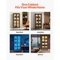 thumbnail image 6 of KFFKFF Tall Glass Door Display Cabinet, 66-Inch 4-Tier Lighted Case with Adjustable Shelves and 3-Color Lighting, Metal Storage Unit for Collectibles, Figures, and Trophies, 6 of 9