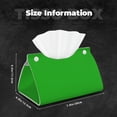 thumbnail image 6 of Lsque Green Printed Long Tissue Box Cover Holder, Facial Paper Organizer Dispenser,Triangle with Bottom Belt, PVC Leather Decorative Organizer, 6 of 9