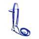 thumbnail image 2 of Brida para caballo con rienda y cabezada de acero inoxidable, bocado de anilla, cuerda para montar a caballo L azul, 2 of 8