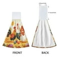 thumbnail image 4 of IAUYY Kitchen Hanging Towels Set of 2 100% Polyester Absorbent, Super Soft Hand Towels with Hanging Loops for Bathroom Kitchen The Chicken and The Egg Surrounded by Wooden Fences, 4 of 7