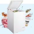 thumbnail image 2 of 3.5 cu.ft Chest Freezer with Removable Storage Basket, Top Open Door Freezing Machine for Home and Kitchen/Dorm/Bar/Office, 2 of 8