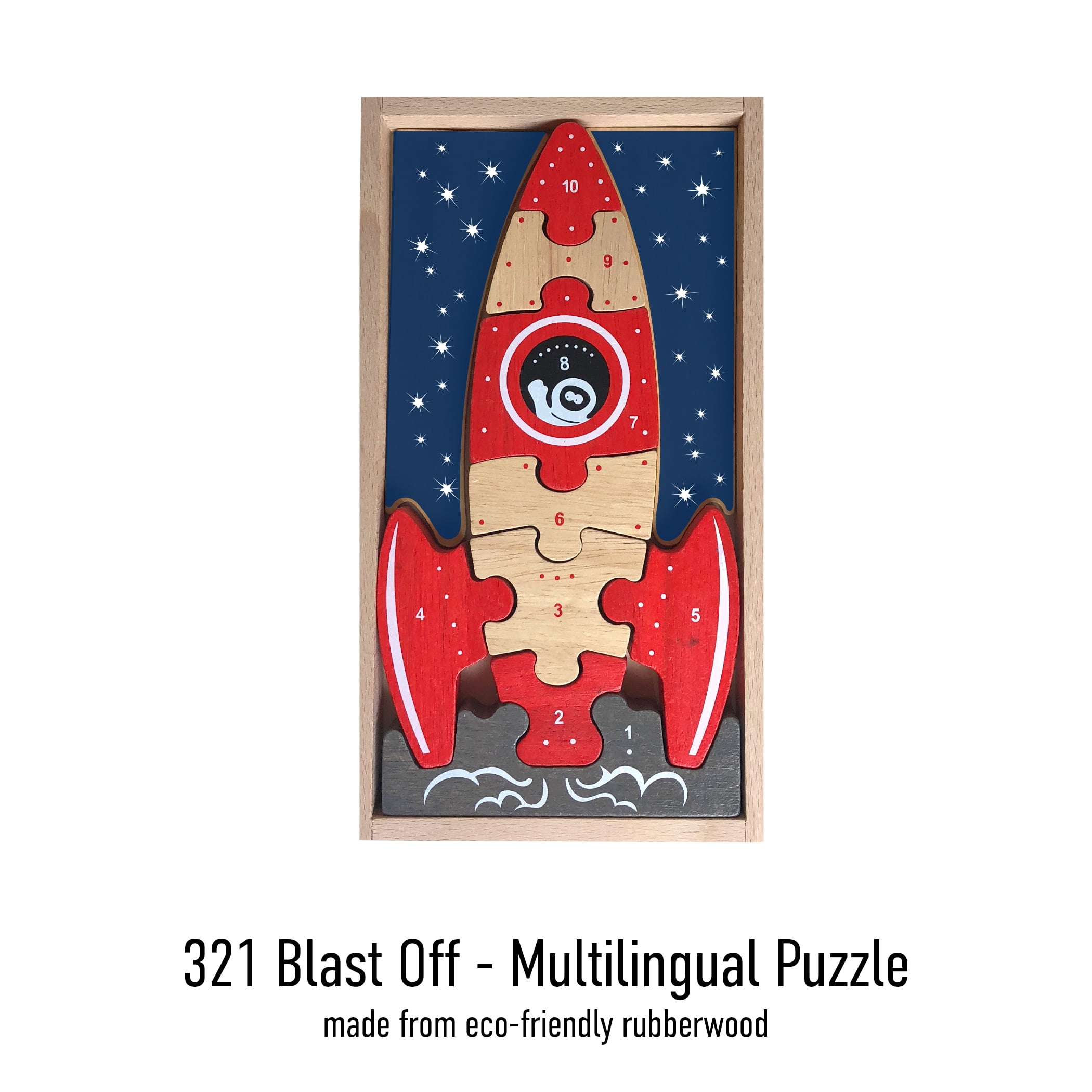 Photo 1 of 321 Blast Off Multilingual Numbers Puzzle