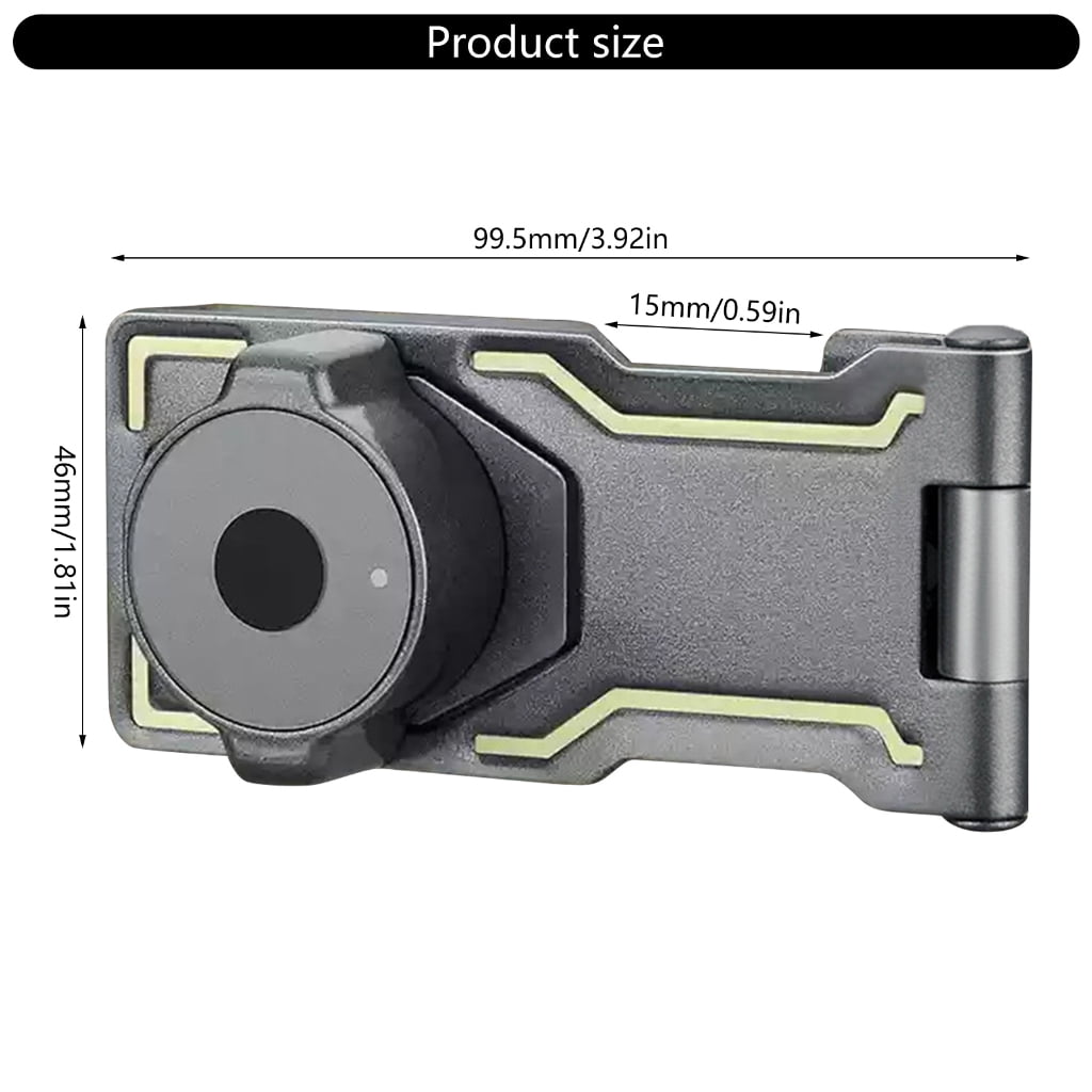 lanema Keyless Cabinet Lock Cabinet Fingerprints Lock Twist Knob Hasp Lock Enduring