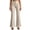 Beige, variant on Womens Dress Pants Elastic High Waisted Business Casual Loose Fit Flare Pants Work Office Business Trousers with Pockets