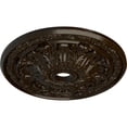 thumbnail image 3 of 30"OD x 3 7/8"ID x 3 1/4"P Flagstone Ceiling Medallion (Fits Canopies up to 3 7/8"), Hand-Painted Bronze, 3 of 6