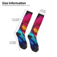 thumbnail image 3 of Bingfone Compression Socks for Women and Men Long Socks for Running Athletic Cycling Nurse-Colorful Abstract Swirls, 3 of 8