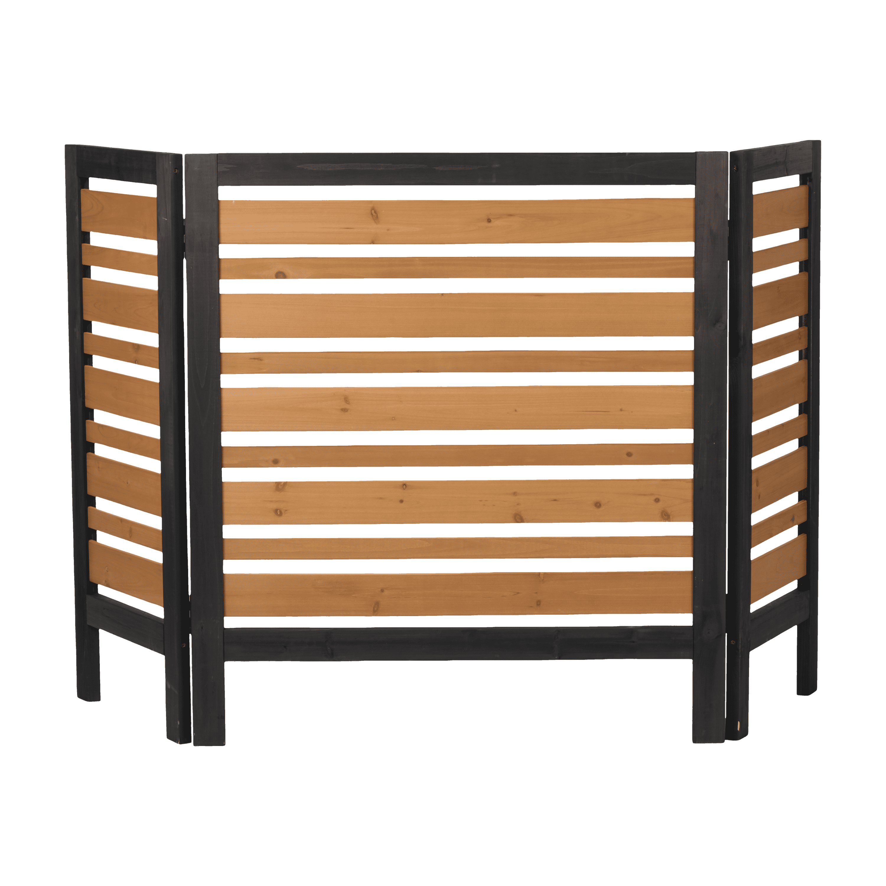 3-Panel Solid Wood Privacy Fence Screen, 38"W x 42"H Weather Resistant Outdoor Enclosure for Air Conditioner Trash Can Pool Pump Garden Patio Decor