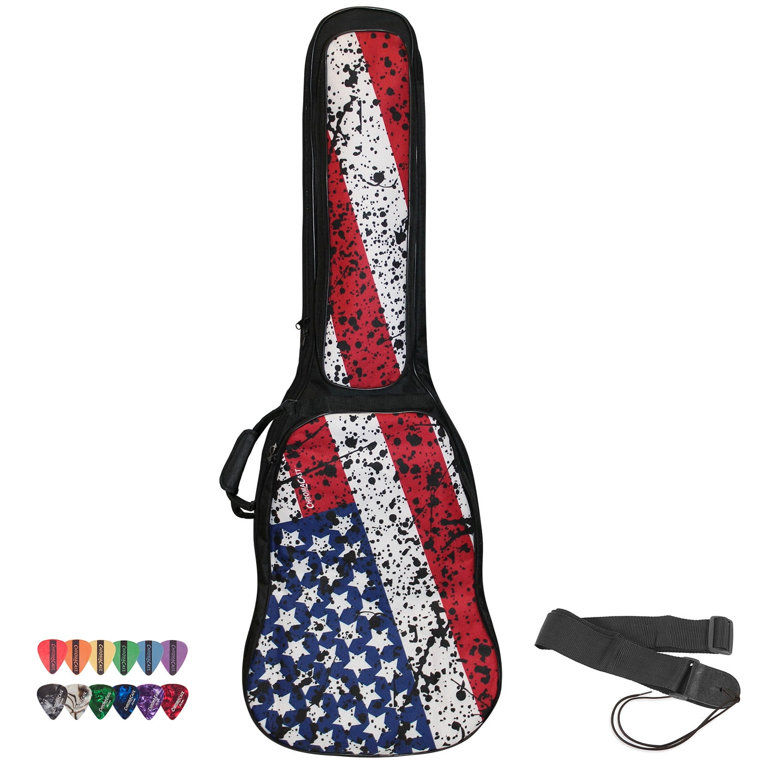 ChromaCast USA Graphic Electric Guitar Soft Case, Padded Gig Bag