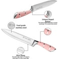 thumbnail image 6 of Kitchen Knife Set, 9-Pieces Pink Sharp Non-Stick Coated Chef Knives Block Set, Stainless Steel Knife Set for Kitchen with Sharpener for Cutting Slicing Dicing Chopping, 6 of 8