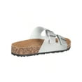 thumbnail image 3 of Women's Cork Footbed Sandals With Adjustable Buckles Slip On Platform Slides Sandals, 3 of 5