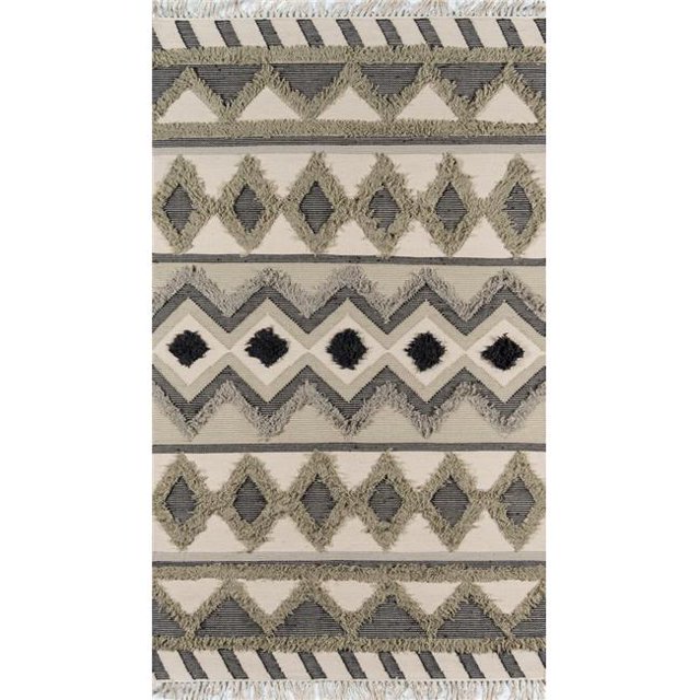 Novogratz INDIOIND-4SAG2030 2 x 3 ft. Indio-4 Hand Loomed Rectangle Area Rug - Sage