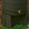 thumbnail image 2 of Good Ideas Rain Wizard 50 Gallon Plastic Rain Water Collection Barrel Stand, Oak, 2 of 3