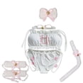 thumbnail image 1 of Lencería japonesa Anime Lindo Gato Ojo de Cerradura Traje Disfraz Babydoll Orejas de Gato Aro de Pelo Cola de Gato - Blanco, 1 of 5