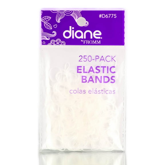 Option : Clear - 250 pack , Diane Rubber Bands , Hair Scalp - Pack of 1 w/ SLEEKSHOP Teasing Comb