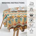 thumbnail image 6 of ZICANCN Round Table Cloths 60 Inch, Bohemian Ethnic Abstract Floral Table Cover Waterproof Washable Outdoor Picnic Tablecloth, 6 of 8
