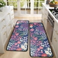 thumbnail image 4 of Kitchen Rugs Sets Of 2,Pioneer Flower Floral Print Pattern Anti Fatigue Kitchen Mat Rugs Non Slip Washable,Decorative Kitchen Floor Mats for Kitchen,Sink,Laundry,17"x47"+17"x47", 4 of 5
