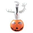 thumbnail image 3 of Halloween Inflatables Ghost Outdoor Decorations Blow Up Yard Cute Wizard Ghost with Pumpkin with Built-in LEDs for Garde, 3 of 5