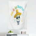 thumbnail image 1 of Dia de los Muertos Tapestry, Day of the Dead Concept Cartoon Style Drawing Funny Skeleton, Fabric Wall Hanging Decor for Bedroom Living Room Dorm, 5 Sizes, White and Multicolor, by Ambesonne, 1 of 1