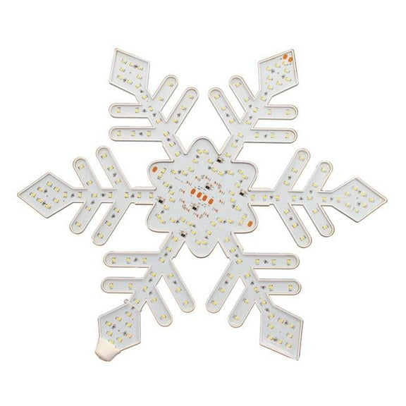 Queens of Christmas LED-SFDIA18-LWW 18 in. LED Diamond Snowflake, Warm White