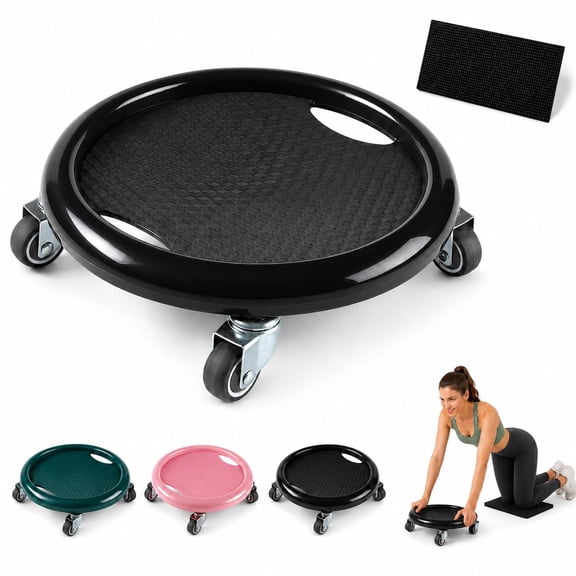 Abdominal Roller Wheel Disc with Knee Mat, 360° Rotating Core Slider Ab Workout Equipment for Home Gym Training