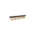 thumbnail image 3 of Meridian Furniture Pavilion Brown Boucle Fabric Bench, 3 of 7