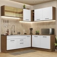 thumbnail image 1 of Cocina Integral de Esquina 389cm Madesa Agata Marrón/Blanco, 1 of 5