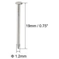 thumbnail image 3 of Uxcell Tiny Nails Carbon Steel Nickel Plated 1.2x19mm/0.05"x0.75" 1000 Pack, 3 of 5