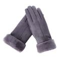 thumbnail image 2 of Guantes de invierno a prueba para mujer, guantes suaves gris Colcomx Guantes de invierno de las mujeres, 2 of 8