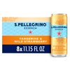 S.Pellegrino Essenza Tangerine & Wild Strawberry Flavored Mineral Water, 89.2 fl oz, 8 Pack Cans
