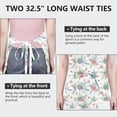 thumbnail image 6 of Pioneer Flower Floral Print Pattern Apron for Women and Men, Cotton Linen Waterproof with Pockets, Adjustable, 33x27 Inch for Kitchen, Gardening, BBQ, Salon, 6 of 6