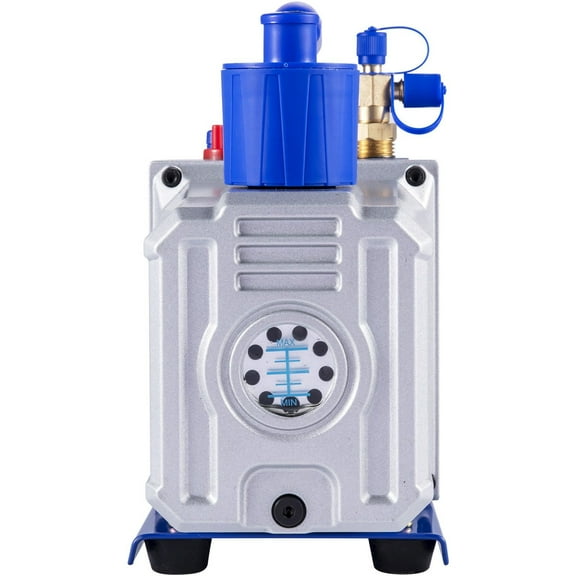 12CFM 1HP Two-Stage Vane Vacuum Pump, 3 x 10⁻¹ Pa Ultimate HVAC Rotary Pump for Auto AC Refrigerant Evacuation, Car Repair & HVAC Tools (AC Vacuum Pump)