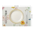 thumbnail image 3 of Pratyus Flowers Butterflies Party Table Placemat Set Linen Western Meal Pad for Birthday, Christmas, Restaurants, Buffets - Pack of 4 18x12in, 3 of 8