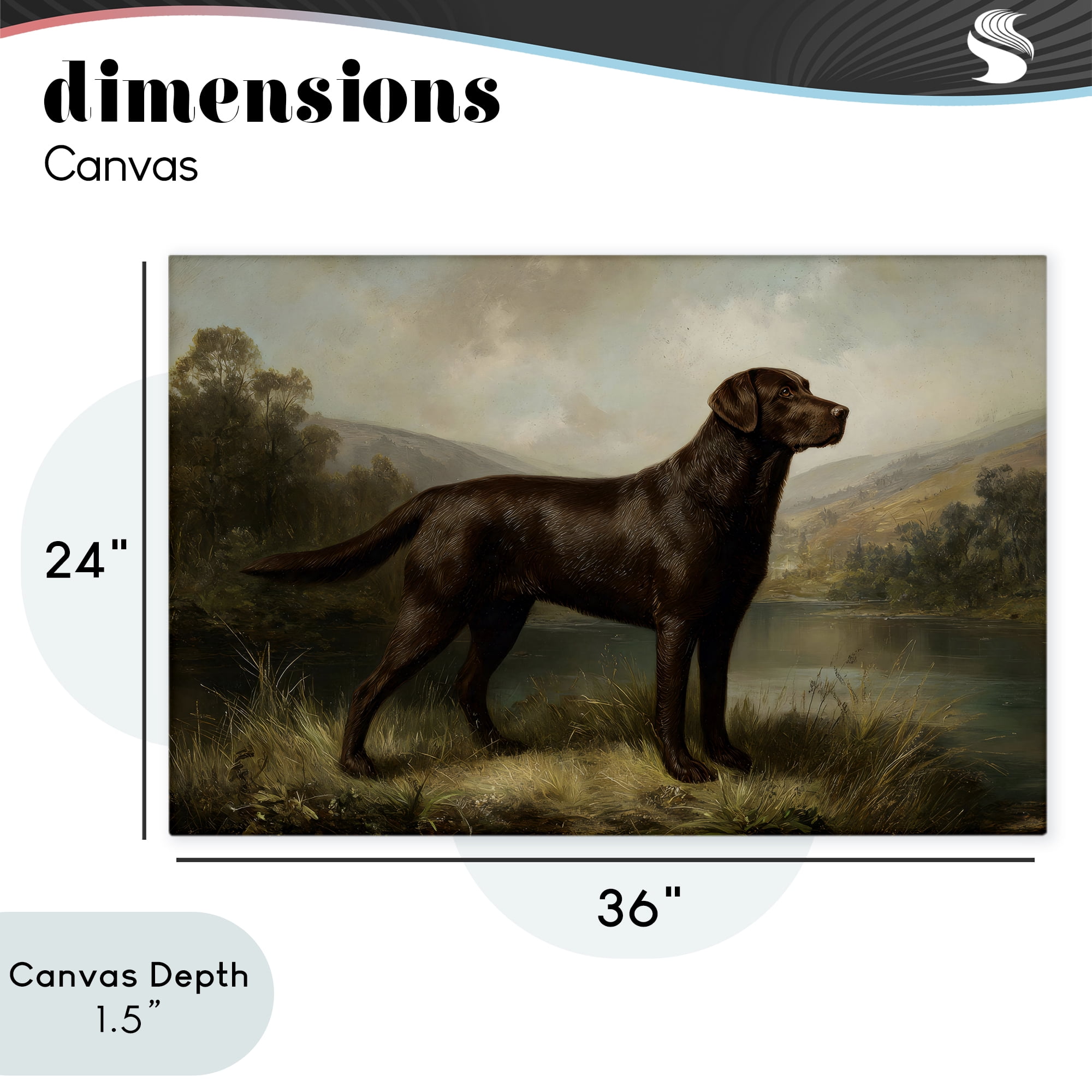 Stupell Industries On Alert Hunting Dog Canvas Wall Art, design by Petal Prints Design