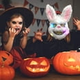 thumbnail image 3 of LED Lighting Bloody Plush Rabbit Halloween Mask Scary Bloody Rabbit Halloween Mask Costume Prop Halloween Mask Dress-up Accessory, 3 of 8