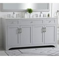 thumbnail image 2 of Elegant Decor Moore 60" Double Quartz Top Bathroom Vanity in Gray, 2 of 15