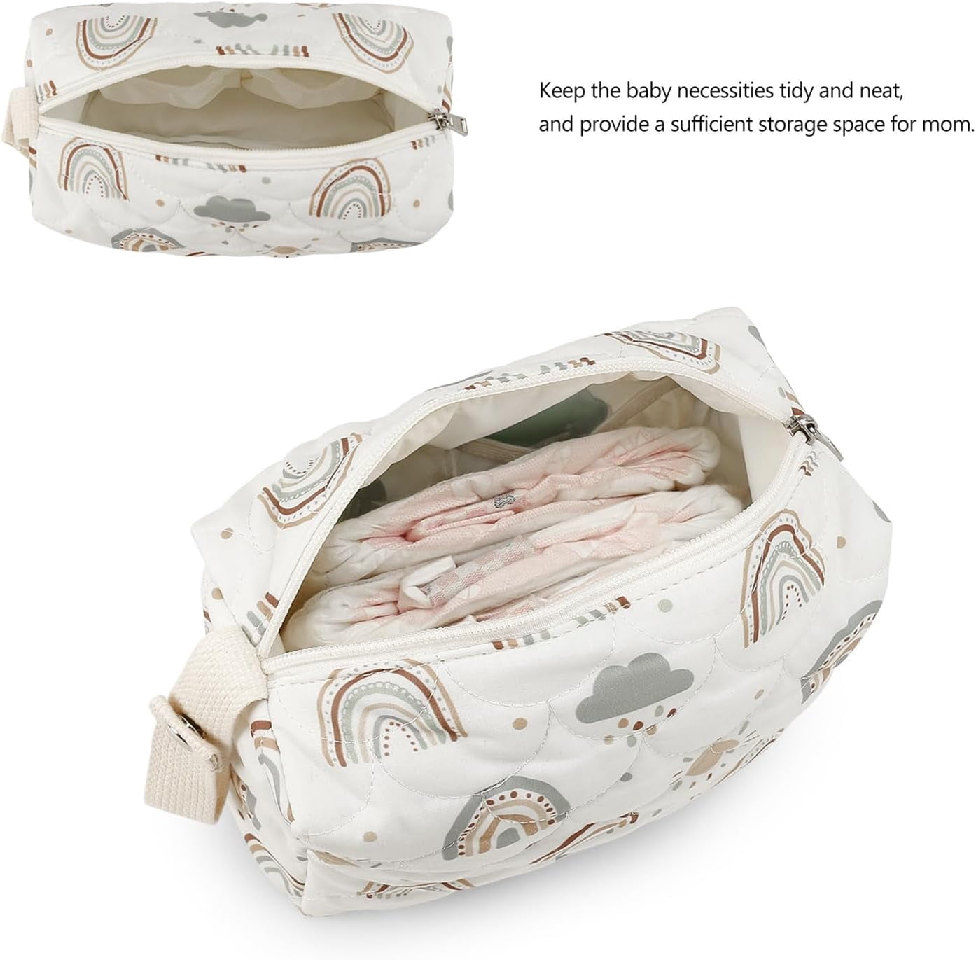 Baby Diaper Organizes with Lovely Desigs Watertight Hanging Storage Bag Portable Baby Diaper Pouches Stylish for Travel