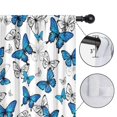 thumbnail image 4 of Blackout Kids Curtains,Blue White Butterfly Pattern Childrens Insulated Curtains Set Of 2,Bedroom Essentials,Toddler Room Decor 42"x54", 4 of 5