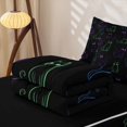 thumbnail image 6 of Homewish Lovely Pet Cats Zipper Queen Comforter Set with Fitted Sheet and 2 Pillowcases,Cute Animal Themed Zipper Bedding Set,Purple Green,Black Reversible,4pcs, 6 of 8