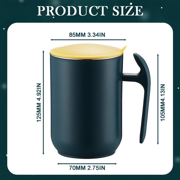 Spill Proof Drinking Cup for Elderly Adults, Stainless Steel Non Overflow Feeding Cup with Handle for Daily Drinking, Home & Care Use