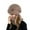 Khaki, variant on Women’s Thick Cable Extended Slouch Beanie Mini Leather Tag Loose Stretch Fit for Grocery Runs White