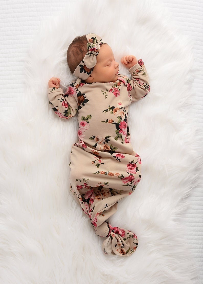 floral newborn sleeper