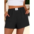 thumbnail image 5 of ANRABESS Shorts for Women Summer Beach Cover Ups Casual High Waist Flowy Wide Leg 2026 Spring Vacation Lounge Shorts Black Large, 5 of 8