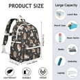 thumbnail image 6 of Basset Hounds with Bones and Presents Backpack for School,Cute School Bag,Schoolbag with Adjustable Shoulder Straps & Padded Back,13.4"x11"x4.7", 6 of 6