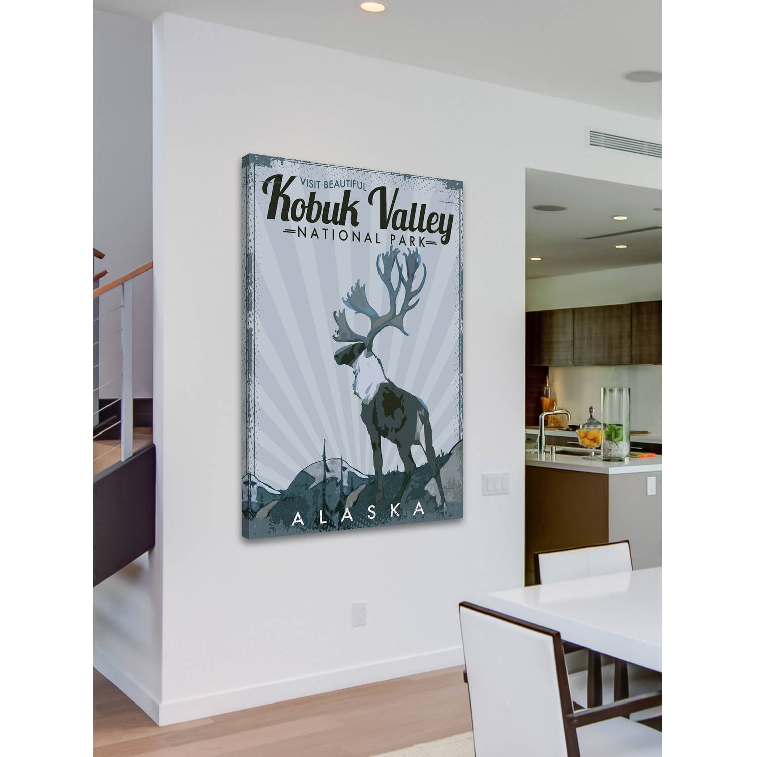 "Travel Alaska" Painting Print on Wrapped Canvas