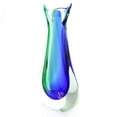 thumbnail image 2 of GlassOfVenice Murano Glass Sommerso Bud Vase - Green Blue, 2 of 9