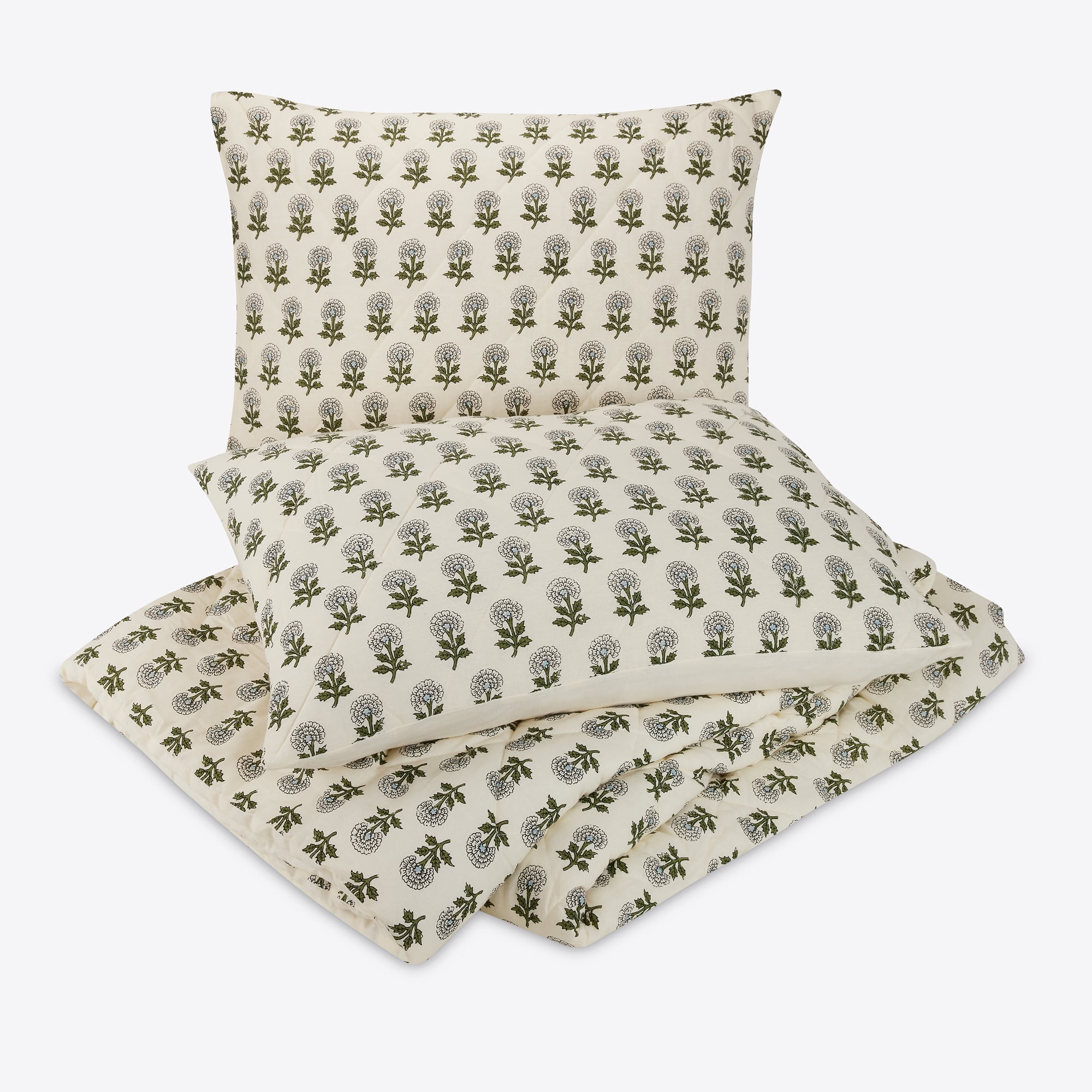 Laurel & Mayfair Gwyn 3-PC Quilt Set, King, Cream
